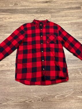 Field & Stream Red Black Buffalo Plaid Flannel Shirt XL Outdoor
